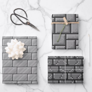 Bundle #2 8-Bit Video Game Themed Wrapping Paper Sheet