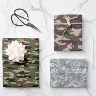 Bundle #2 Camouflage Style  Wrapping Paper Sheet