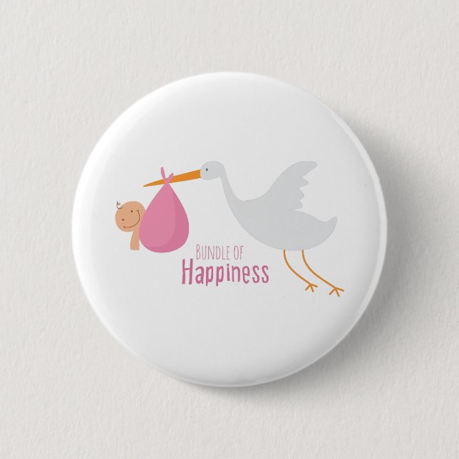 Bundle Of Happiness 6 Cm Round Badge (Front)