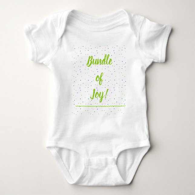 "Bundle of Joy!" Baby One Piece Bodysuit (Front)