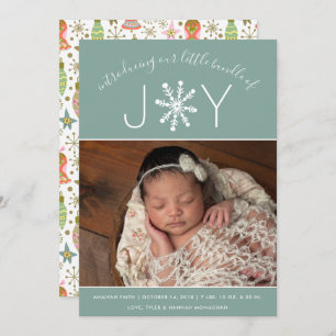 Bundle of Joy Custom Colour Birth Announcement