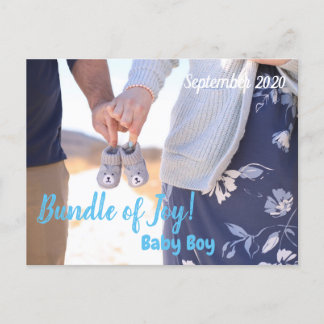 Bundle of Joy Pregnancy Announcement Postcard