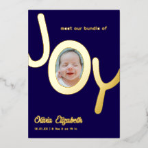 Bundle of JOY Real Gold Foil Photo Birth