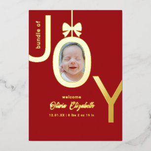 Bundle of JOY Real Gold Foil Photo Birth