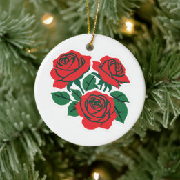 Bundle of Roses Ceramic Tree Decoration