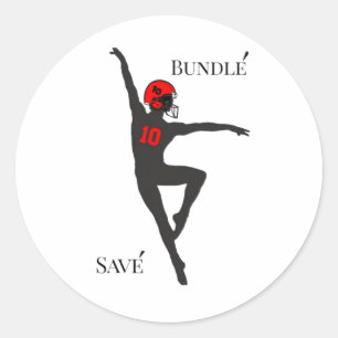Bundle’ Save’ Footll Humour  Classic Round Sticker