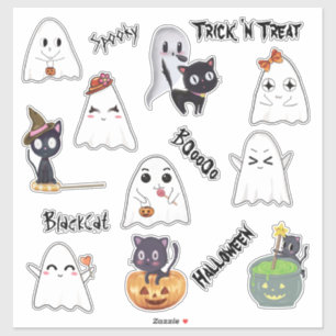Bundle Spooky Ghost Black Cat Halloween