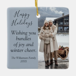 Bundles of Joy Baby and Family Winter Holiday Ceramic Ornament