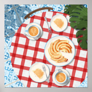 Bundt Cake and Coffee for Two Poster