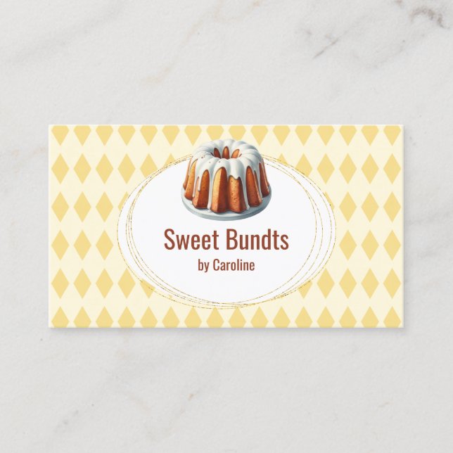 Bundt Cake Bakery Business Card (Front)