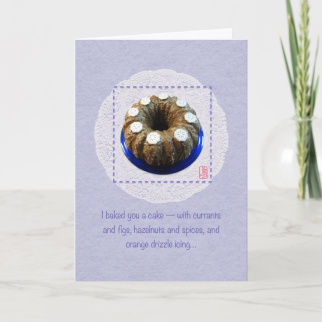 Bundt Cake Congratulations Greeting Card (Front)
