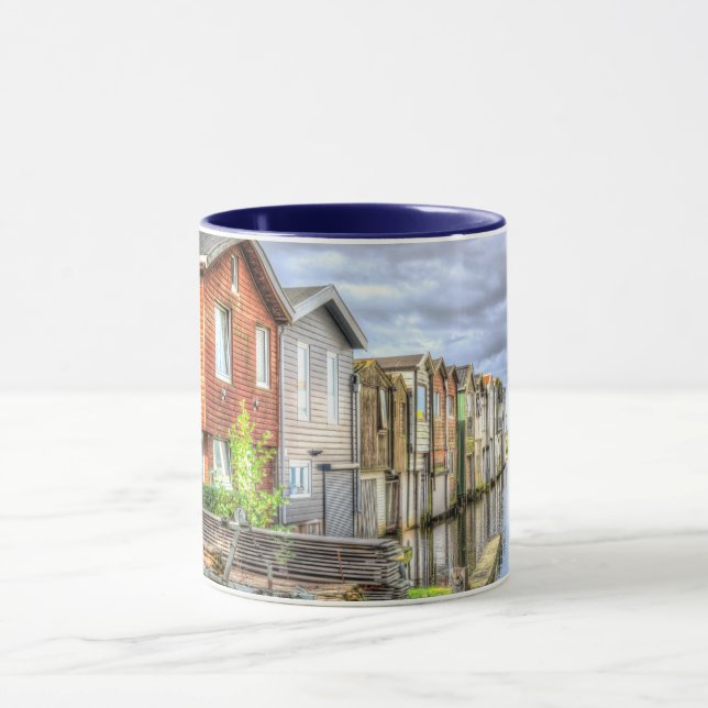 Bungalow Harbour Scenary Boat Landscape            Mug (Center)