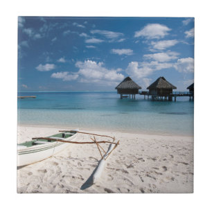 Bungalows from beach Motu Toopua Tile