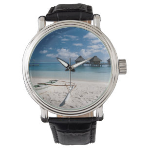 Bungalows from beach Motu Toopua Watch