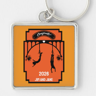 Bungee Jumping Wedding Gift Key Ring