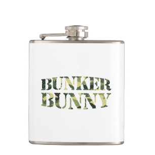 BUNKER BUNNY CAMO / CAMOUFLAGE HIP FLASK