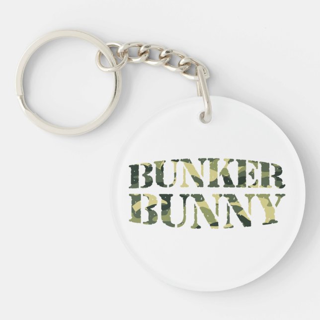 BUNKER BUNNY CAMO / CAMOUFLAGE KEY RING (Front)