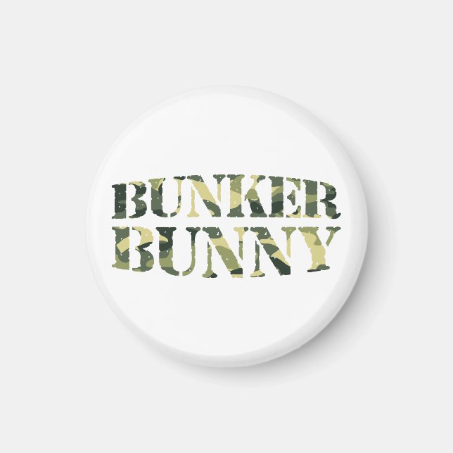 BUNKER BUNNY CAMO / CAMOUFLAGE MAGNET (Front)