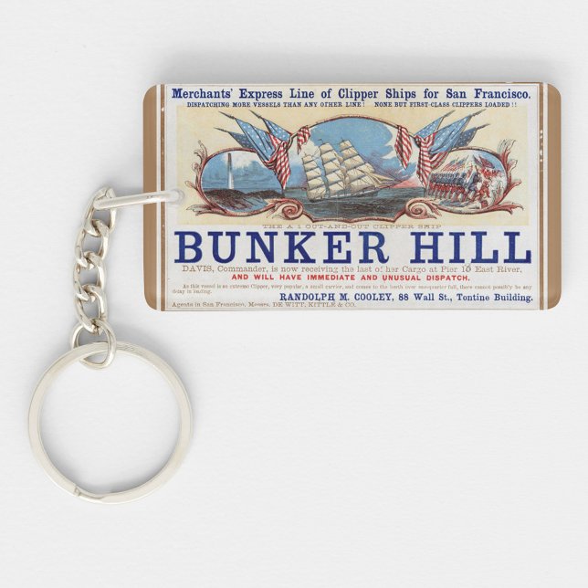 Bunker Hill Clipper sailing 1853 Key Ring (Creator Uploaded)