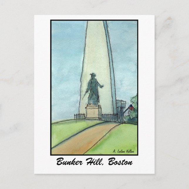 Bunker Hill Monument, Boston MA Postcard (Front)