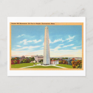 Bunker Hill Monument in Charlestown Vintage Travel Postcard