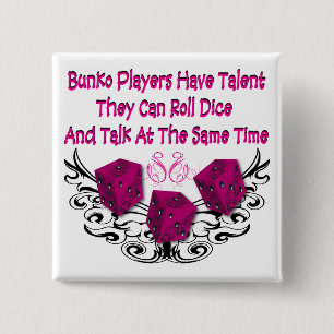 Bunko players have talent 15 cm square badge