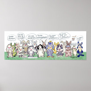 Bunlimited Upliftment-Feel Good Rabbit Love Puns Poster
