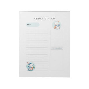 Bunnies and Bows Daily Planner Notepad