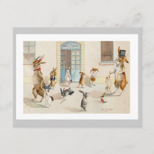 Bunnies at School - Cute Easter Party Invitation