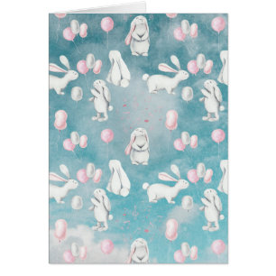 Bunnies Bunny in heaven-Cute Animal illustration
