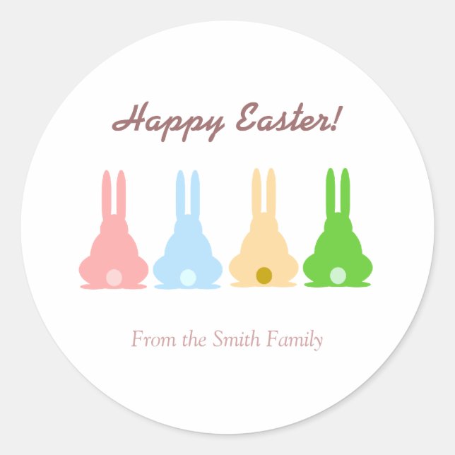 Bunnies Classic Round Sticker (Front)