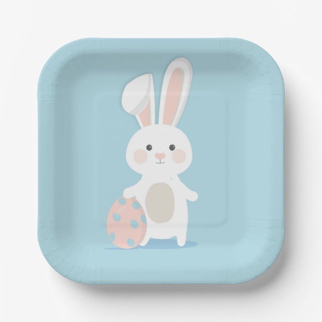 bunnies cutie  paper plate (Front)