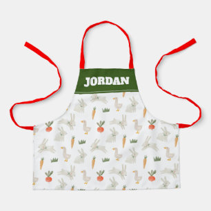 Bunnies & Ducks on the Farm Pattern Apron