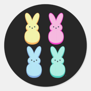 Bunnies Easter Colourful Sugary Bunnies Squad  Classic Round Sticker
