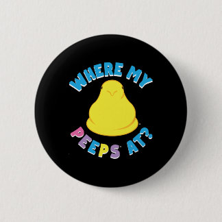 Bunnies Easter Where My Bunnies At Clic Chick  6 Cm Round Badge