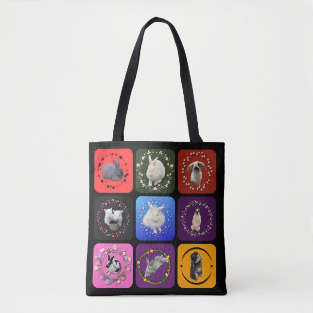 Bunnies Everywhere tote Bag (Front)