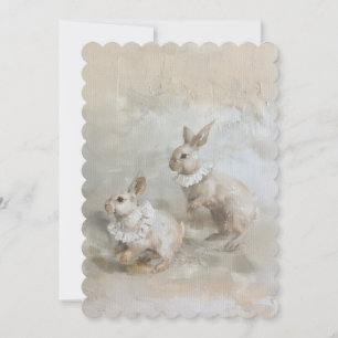 Bunnies - Flat Invitation size: 12.7 cm x 17.8 cm