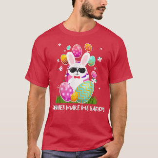 BUNNIES MAKEMEHAPPY Bunny Rabbit Girl Kid Sunday E T-Shirt