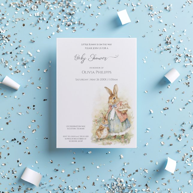 Bunnies mummy Baby Shower Invitation (Creator Uploaded)