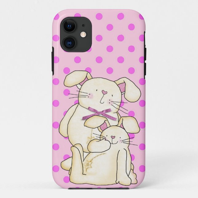 Bunnies on Pink Case-Mate iPhone Case (Back)