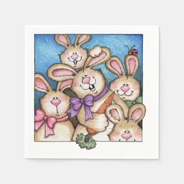 Bunnies - Paper Napkins (Front)