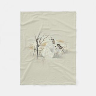 Bunnies / Rabbits Fleece Blanket