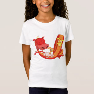 Bunnies sliding on dragon T-Shirt