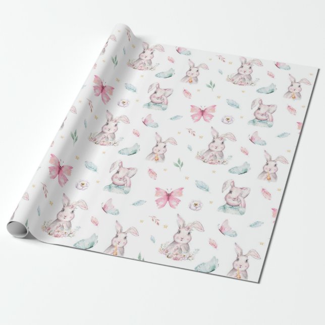Bunnies Wrapping Paper (Unrolled)