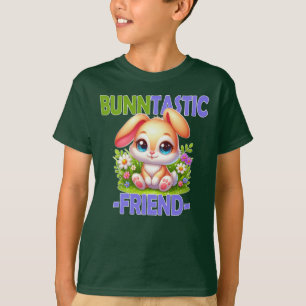Bunntastic Friend pun. Cute Bunny Rabbit cartoon T-Shirt