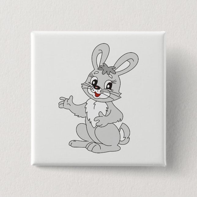 Bunny 15 Cm Square Badge (Front)