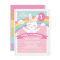 Bunny 1st Birthday Invitations Girls