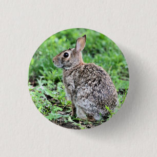 Bunny 3 cm round badge