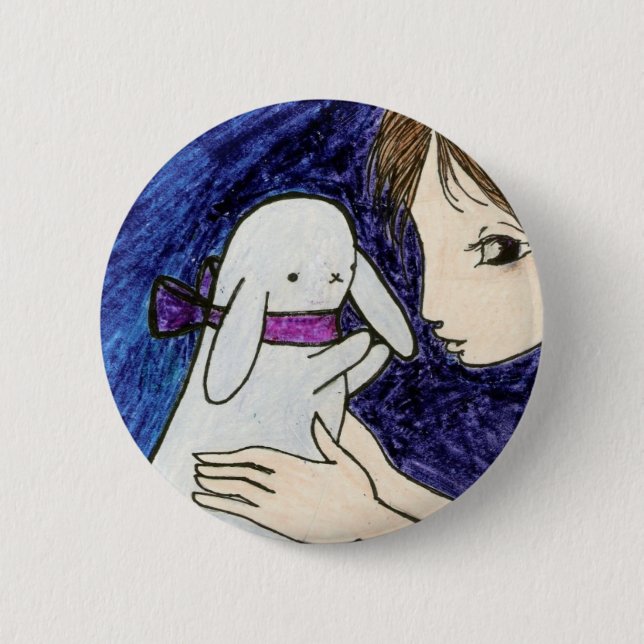 Bunny 6 Cm Round Badge (Front)