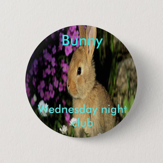 Bunny 6 Cm Round Badge (Front)